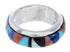 Silver Multicolor Southwestern Ring Size 5-1/2 TX41908